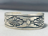 Incredible Vintage Native American Navajo Sterling Silver Bracelet Signed John Begay-Nativo Arts
