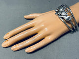 Detailed Intricate Vintage Native American Navajo Horse Sterling Silver Bracelet-Nativo Arts