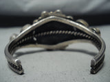 Stunning Vintage Native American Navajo Old Kingman Turquoise Sterling Silver Bracelet-Nativo Arts