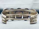 Amazing Vintage Native American Navajo Pilot Mountain Turquoise Sterling Silver Bracelet-Nativo Arts