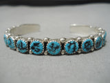 Amazing Vintage Navajo Turquoise Sterling Silver Native American Bracelet-Nativo Arts