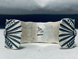 Very Important Vintage Native American Navajo Del Gordan Sterling Silver Concho Bracelet-Nativo Arts
