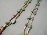 Native American Wonderful Santo Domingo Royston Turquoise Coral & Heishi Necklace-Nativo Arts