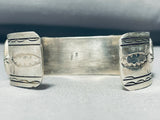 Intense Spiderweb Matrix Vintage Native American Navajo Sterling Silver Bracelet-Nativo Arts