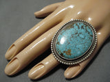 Important Navajo Ricky Martinez Spiderweb Turquoise Native American Ring-Nativo Arts