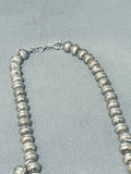 Important Vintage Native American Navajo Turquoise Bear Sterling Silver Squash Blossom Necklace-Nativo Arts