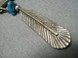 Important Vintage Native American Navajo Eagle Jimmie King Jr Turquoise Sterling Silver Necklace-Nativo Arts