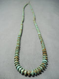Native American One Of The Longest Vintage Santo Domingo Royston Turquoise Heishi Necklace-Nativo Arts