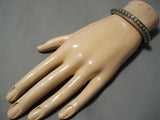 Astounding Vintage Native American Navajo Wil Secataro Sterling Silver Bracelet Cuff Old-Nativo Arts