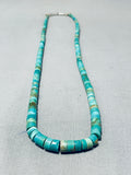 Native American Traditional Vintage Santo Domingo Royston Old Kingman Turquoise Necklace-Nativo Arts