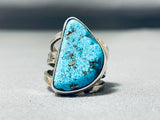 Eye-catching San Felipe Morenci Turquoise Sterling Silver Ring-Nativo Arts