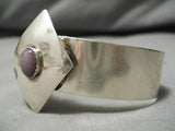 Amazing Vintage Native American Navajo Domed Sugulite Sterling Silver Bracelet Old-Nativo Arts