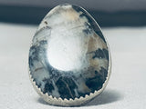 One Of A Kind Vintage Native American Navajo Petrified Wood Sterling Silver Ring-Nativo Arts