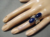 Stunning Modern Navajo Lapis Sterling Silver Ring Native American-Nativo Arts