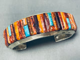 Highly Rare Navajo Turquoise Shell Thick Sterling Silver Bracelet-Nativo Arts