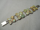 One Of The Best Vintage Native American Navajo Royston Turquoise Sterling Silver Link Bracelet-Nativo Arts