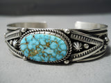 Sensational Vintage Native American Navajo Spiderweb Turquoise Sterling Silver Bracelet-Nativo Arts