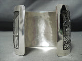 Picturesque Navajo Sterling Silver Storyteller Bracelet Native American-Nativo Arts