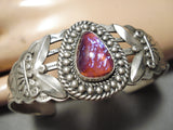 Omg Vintage Native American Navajo Dragon's Breath Opal Sterling Silver Bracelet-Nativo Arts