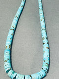 Fabulous Vintage Santo Domingo #8 Turquoise Mine Sterling Silver Necklace-Nativo Arts