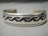 Authentic Vintage Native American Navajo Thomas Singer Sterling Silver Bracelet-Nativo Arts