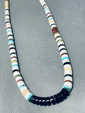 Native American Marvelous Vintage Santo Domingo Shell & Turquoise Sterling Silver Necklace-Nativo Arts