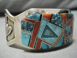 Best Vintage Native American Navajo Authentic Floyd Becenti Turquoise Sterling Silver Bracelet-Nativo Arts