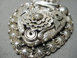 Heavy Important Vintage Native American Navajo Ben Begaye Sterling Silver Necklace-Nativo Arts