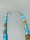 Native American 86 Grams Vintage Santo Domingo Royston Turquoise Sterling Silver Necklace-Nativo Arts