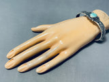 Detailed Native American Navajo Royston Turquoise Sterling Silver Bracelet-Nativo Arts