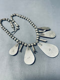 Jimmy Henderson Vintage Native American Navajo Turquoise Sterling Silver Necklace-Nativo Arts