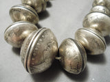 Heaviest Craziest Native American Navajo Sterling Silver Coin Silver Necklace- 435 Grams!-Nativo Arts