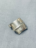 Precise Detail Vintage Native American Navajo Pilot Mountain Turquoise Sterling Silver Ring-Nativo Arts