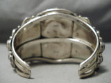 Biggest Best Vintage Native American Navajo Onyx Sterling Silver Bracelet Cuff Old-Nativo Arts