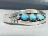 Native American Important Joe Joseph Quintana Turquoise Sterling Silver Bracelet-Nativo Arts