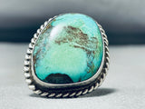 Incredible Vintage Native American Navajo Royston Turquoise Sterling Silver Ring-Nativo Arts