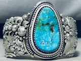 Important Best Detail Native American Navajo Ben Begaye (d.) Turquoise Sterling Silver Bracelet-Nativo Arts