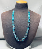 Amazing Vintage Native American Navajo Turquoise Sterling Silver Necklace-Nativo Arts