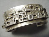 Detailed!! Vintage Santo Domingo Sterling Silver Peublo Native American Bracelet-Nativo Arts