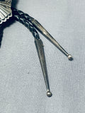Important Vic Hicks Vintage Native American Navajo Turquoise Sterling Silver Bolo Tie-Nativo Arts