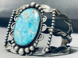 Coolest Twisted Cuff Vintage Native American Navajo Turquoise Sterling Silver Bracelet-Nativo Arts