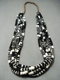 Unique Black & White Santo Domingo Jet & Shell Necklace Native American-Nativo Arts