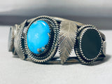 Sensational Vintage Native American Navajo Kingman Turquoise Sterling Silver Bracelet-Nativo Arts