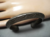 Superior Vintage Navajo Sterling Silver Bracelet Native American Old-Nativo Arts