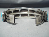 Superior Vintage Native American Navajo Sleeping Beauty Turquoise Sterling Silver Bracelet Old-Nativo Arts