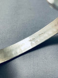 Exceptional Native American Navajo Sterling Silver Bracelet Signed-Nativo Arts