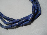 Museum Quality Navajo Tubule Lapis Squaw Native American Necklace-Nativo Arts