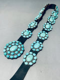 Russ Sam Vintage Native American Navajo Turquoise Sterling Silver Concho Belt-Nativo Arts