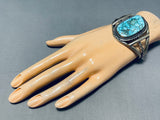 Native American One Of The Best Lone Mountain Turquoise Sterling Silver Bracelet-Nativo Arts