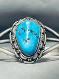 Astonishing Vintage Native American Navajo Morenci Turquoise Sterling Silver Bracelet-Nativo Arts